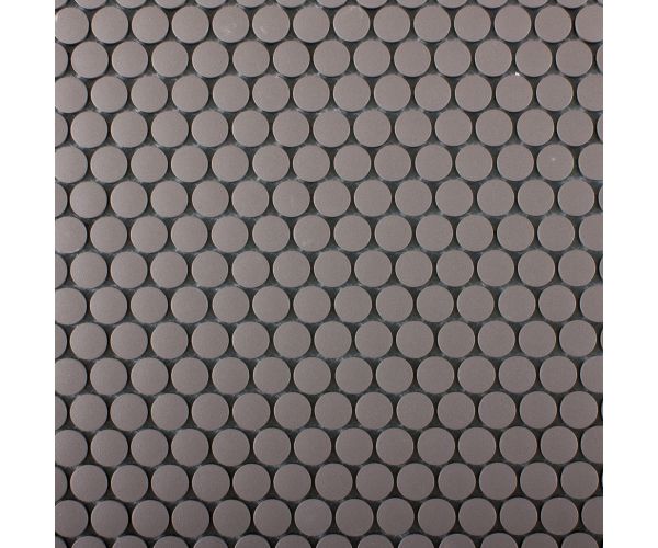 3/4'' Penny Round Grey Porcelain