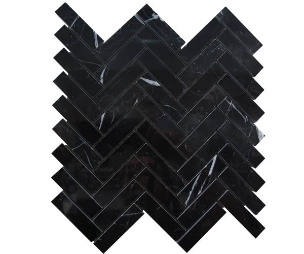 3/4''x3'' Collection Nero Marquina Arrow M Poli
