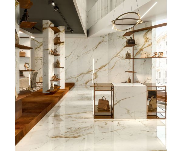 1.25X1.25 Marvel Shine Calacatta Imperiale Mosaico Matt