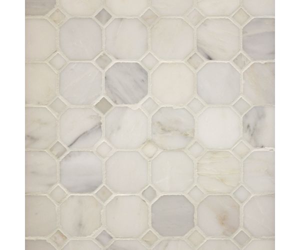 Classic White Octagon Mosaique Poli