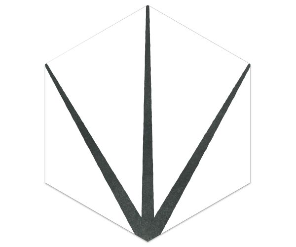 10X12 Starline Hexagon White Nat.