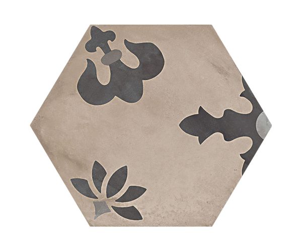 8.5''x10'' Terra Esagono Decoro Giglio F