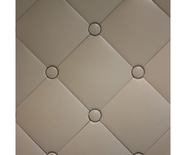 10''x10'' Fifth Avenue Capitoné Cinza Fini Satin