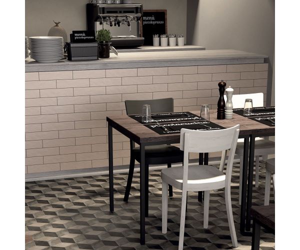 8.5''x10'' Terra Esagono Decoro Giglio F
