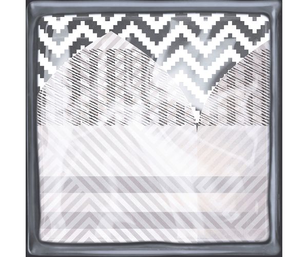8X8 Glass Decor White Mix