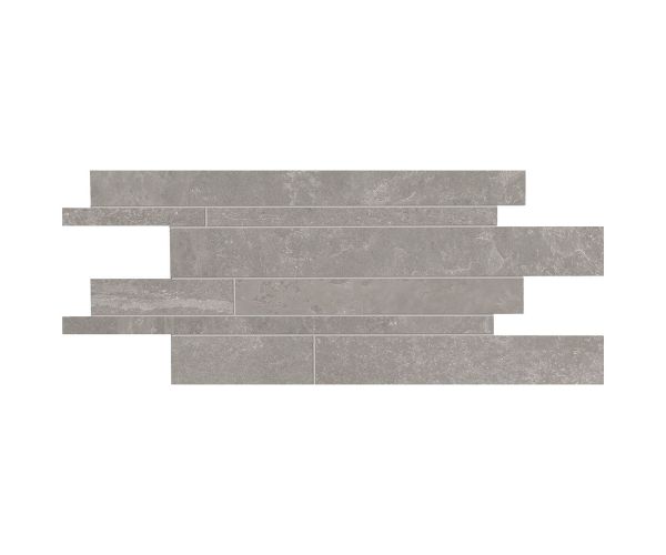 12''x24'' Groove Mos Listelli Sfalsati Bright Grey Nat.