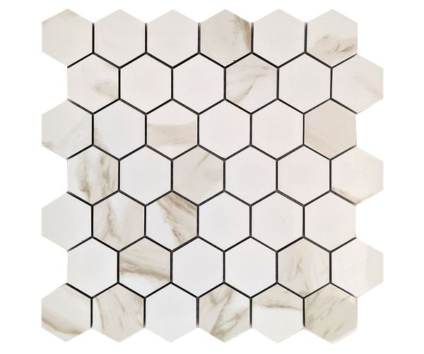 2In Statuario Gold Hexagon Lev.