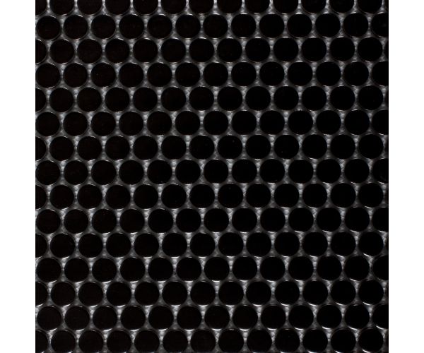 3/4'' Penny Round Black Satin