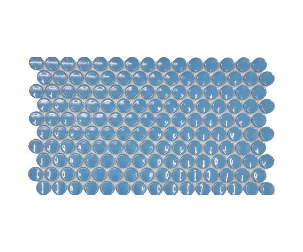 3/4 Penny Round Sky Blu Glossy