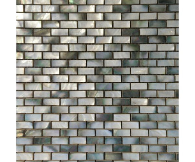 0.5''x1'' Mother Of Pearl Black