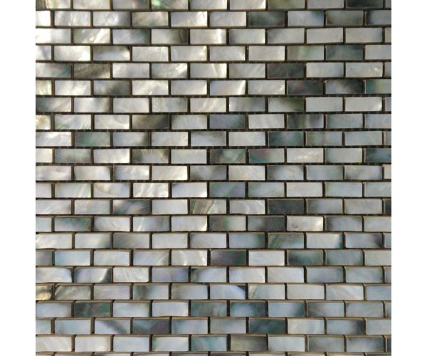 0.5''x1'' Mother Of Pearl Black