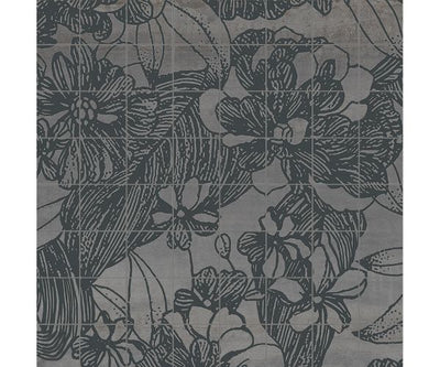 15X15 Ironstone Decoro Mosaico Flora Argento