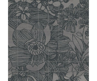 15X15 Ironstone Decoro Mosaico Flora Argento