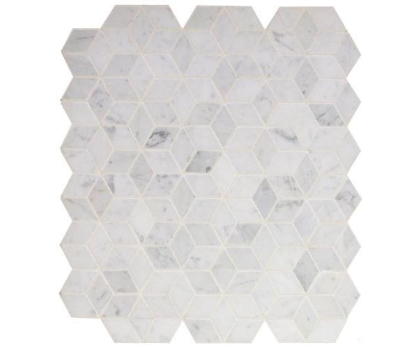 1 3/4'' Bianco Carrara Blossom Poli