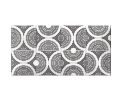 3''x6'' Metro Patchwork B&W (16 Motifs Aléatoires Mix)