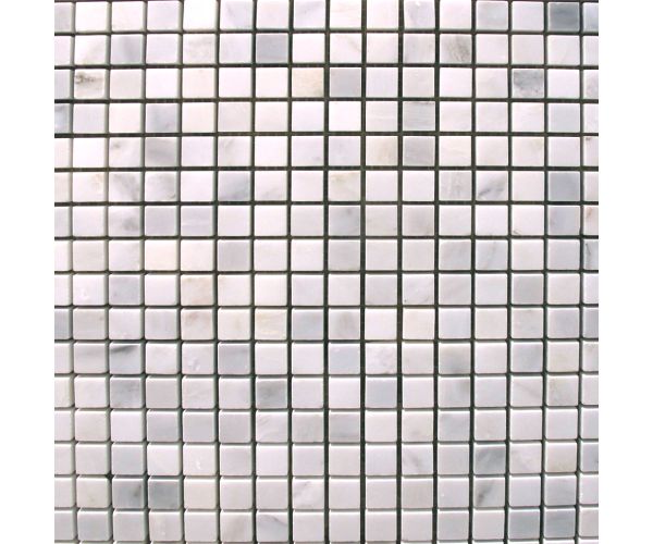 5/8''x5/8'' Classic White Mosaique Poli