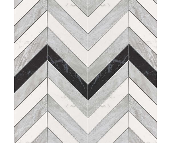 6.87''x1.37'' Marvel Stone Wall Chevron Mix Wall