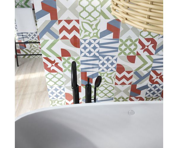 8''x24'' Flou Decoro Patchwork Colors