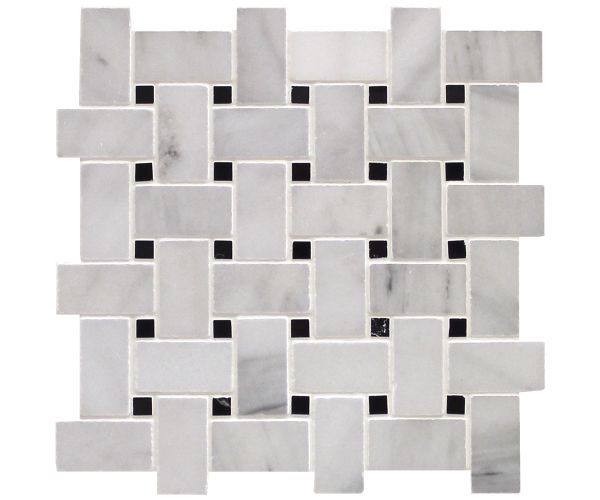 Classic White Avec Insertion Nero Marquina Basketweave