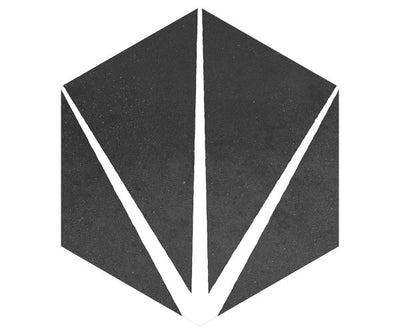 10X12 Starline Hexagon Black Nat.