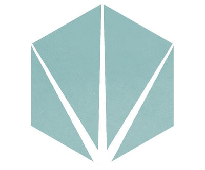 10X12 Starline Hexagon Blue Nat.