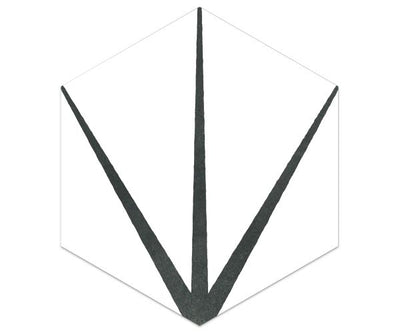 10X12 Starline Hexagon White Nat.