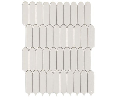2.5X8 Elongated Fish Scale White