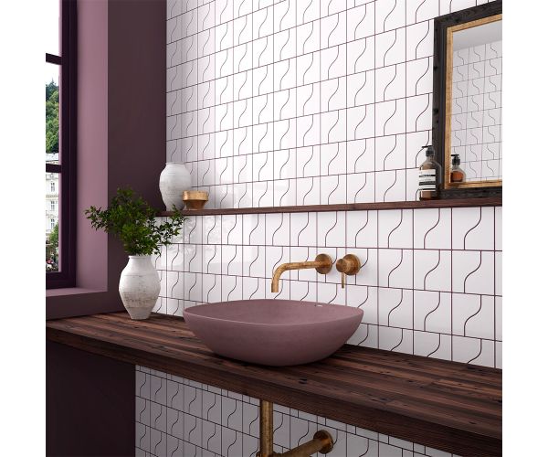3,25X4,75 Curve White Glossy