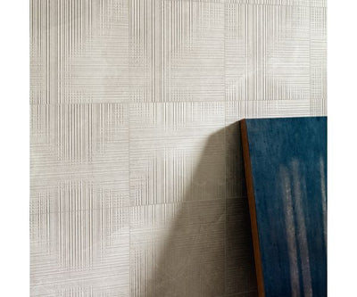 12''x12'' Eureka Bianco Tartan Nat. Rt
