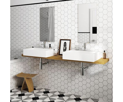 4''x5'' Scale Hex White Brillo
