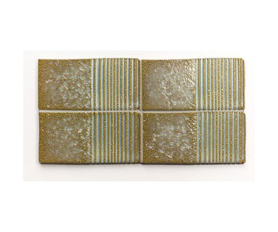 4X8 Biscuit Emerald Grooves Decor