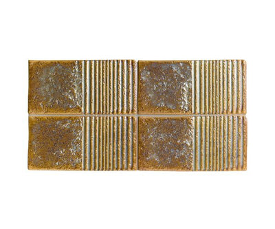 4X8 Biscuit Ochre Grooves Decor