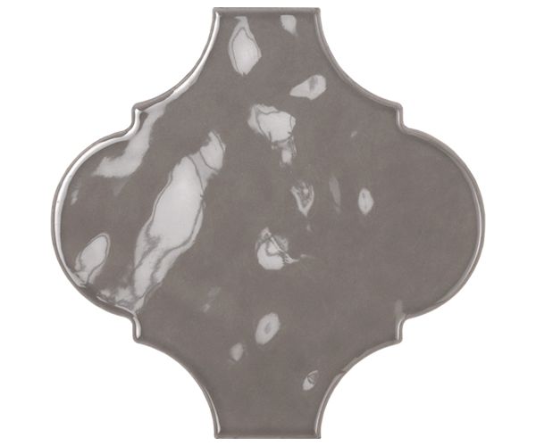 5.75''x5.75'' Silk Wall Arabesque Piombo Glossy