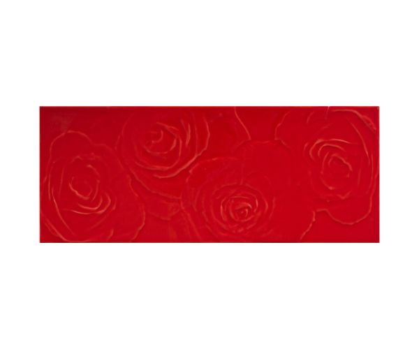 8''x20'' Playtile Decor Rosa Vermelho Glossy