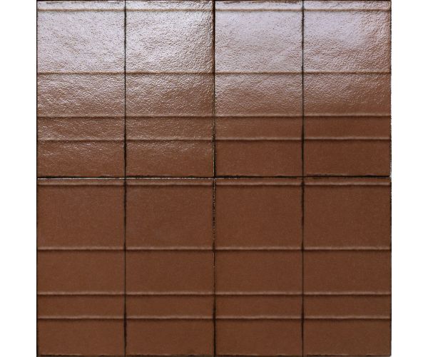 8X15 Terramater Cotto Decoro Struttura 3D Ritmo Lux