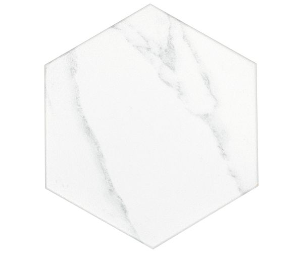 8X9 Statuary White Hexagon