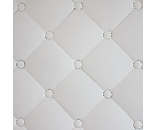 10''x10'' Fifth Avenue Capitoné Branco Fini Satin