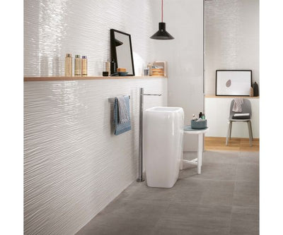 16''x32'' 3D Wall Design Solid White Matt