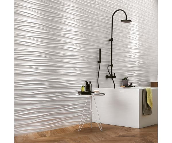 16''x32'' 3D Wall Design Solid White Matt