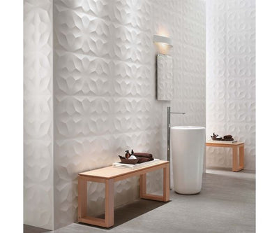16''x32'' 3D Wall Design Solid White Matt