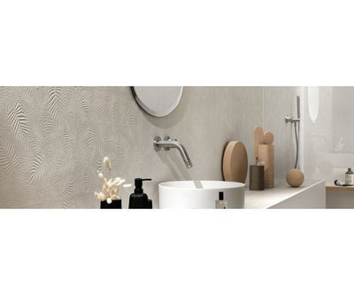 16X32 3D Wall Carve Field White Matt