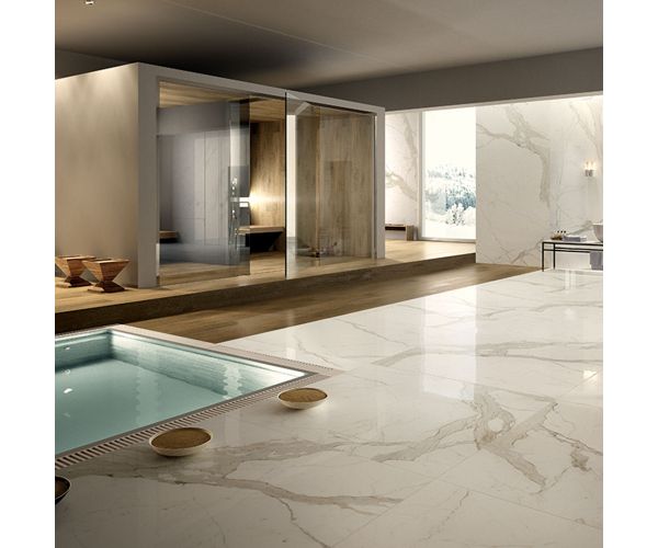 29.6''x29.6'' Maxfine Marmi 6mm White Calacatta Lev.
