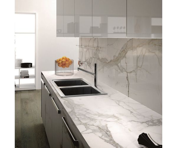 29.6''x29.6'' Maxfine Marmi 6mm White Calacatta Lev.