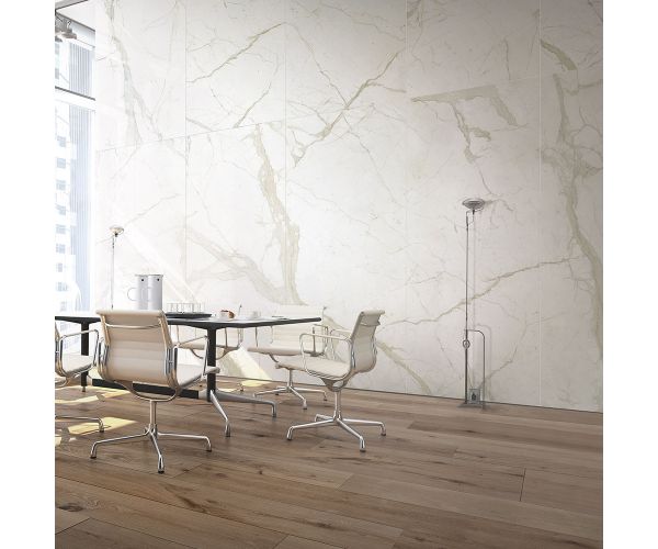 29.6''x29.6'' Maxfine Marmi 6mm White Calacatta Lev.