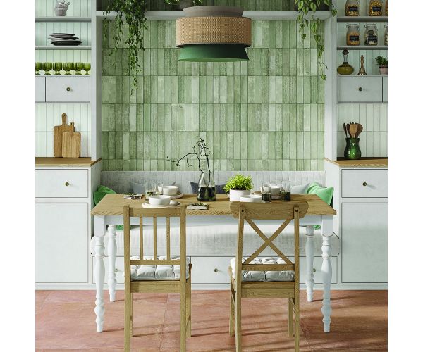 2.4 X 9.7 Lagoon Green Decor Nat