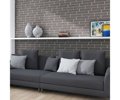 2.5''x8'' Brick 20 Dark Grey Glossy