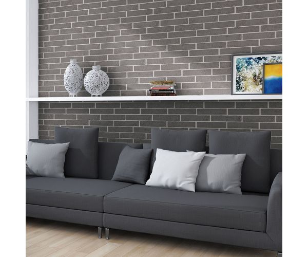 2.5''x8'' Brick 20 Dark Grey Glossy