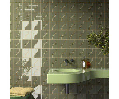 3,25X4,75 Curve Garden Green Glossy