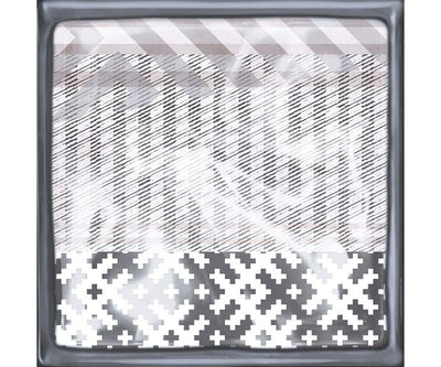 8X8 Glass Decor White Mix