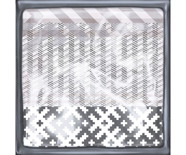 8X8 Glass Decor White Mix